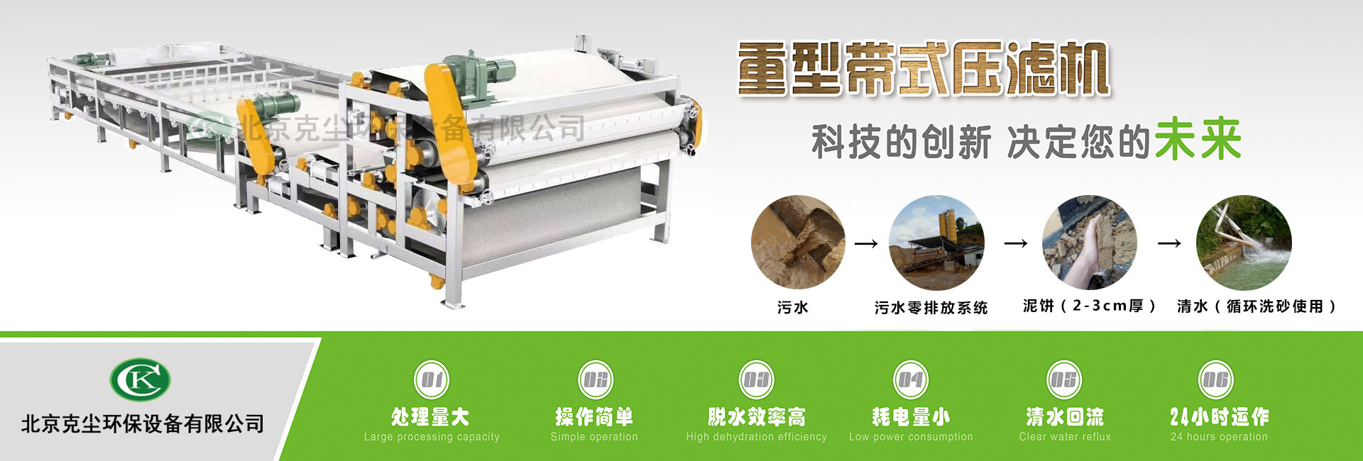 重型分體濃縮帶式壓濾機